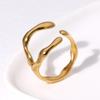 Vrouwen Franse Vintage Titanium Stalen Open Ring Niet Vervagende High-end Roestvrijstalen Ring Creatief Ontwerp Open Ringen