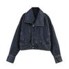 Foreign Trade Wholesale European and American Style French Women's Clothing Fashion Versatile Temperament Short Denim Jacket 7147034
