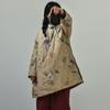 Parkas Vintage imprimés floraux pour femmes, pull d'hiver, Style chinois, vêtements féminins, manteaux à boutons