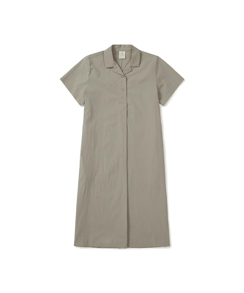 Snow Peak Apparel Cooling Root Collar Dress (S25Mwrop61) Beige Gray