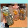 Portable 2l Fitness Bike Water Bottle With Straw And Colorful Sticker Pack