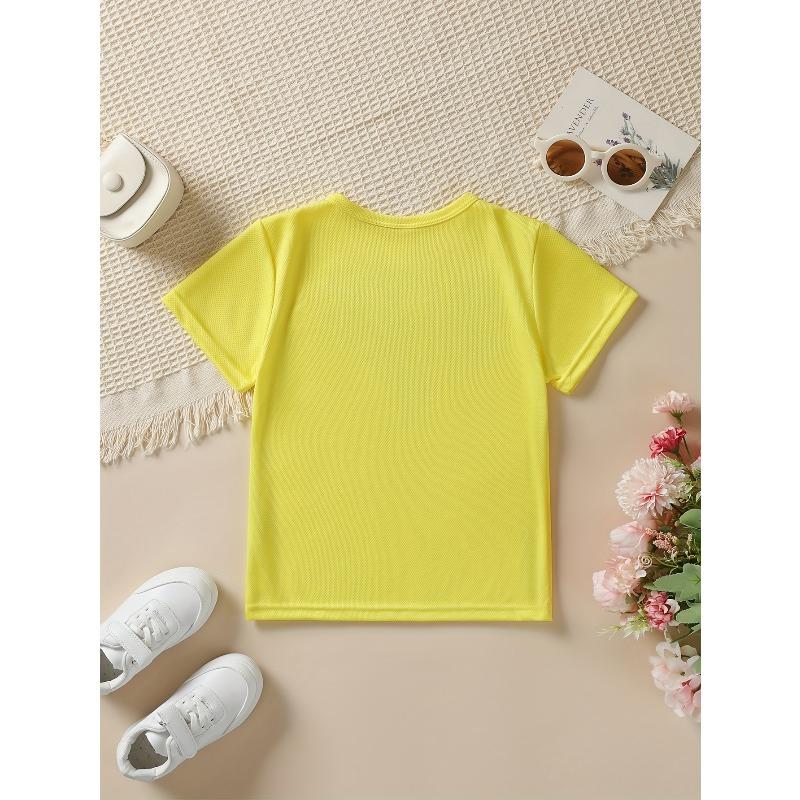 Tricou European pentru Fete cu Gât Rotund și Mânecă Scurtă cu Imprimeu Unic în Engleză SORRY BOYS DADDY SAYS NO DATING