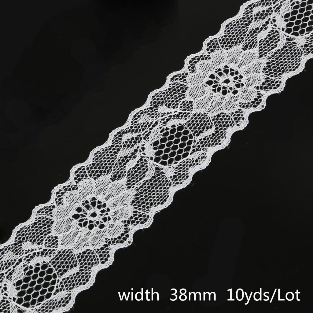 Magnifique ruban en dentelle de 10 yards, pour vêtements, décoration de mariage, accessoires artisanaux DIY