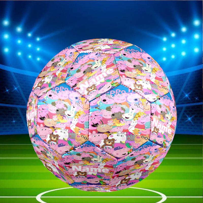 Custom Name Personalized Peppa Pig-A Print Size 5 Soccer Ball Training & Match Football, for Team, Kicking, Gift for Football Enthusiasts