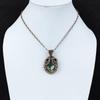 Copper Amazonite Pendant Copper Wire Wrapped Pendant Genuine Gemstone Jewelry Handmade Pendant Copper Wire Jewelry Elegant Pendant For Gift