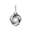PAndora 793125c04 April Birthstone Clear Eternity Circle Pendant And Dangle Silver Charm