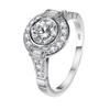 Round Exquisite Romantic Wedding Rings For Women Lovers Simple 925 Sterling Silver Fashion Jewelry With Cubic Zirconia Stones