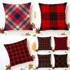 Scottish Tartan Cushion Cover Washable Linen Comfort Soft  for Sofa Bed Cozy Home Room Decor
