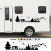 Camping Waldlandschaft Berg Aufkleber Dekoration Für Wohnmobil SUV Wohnwagen Wohnmobil RV Dekor Aufkleber Auto Tuning Zubehör