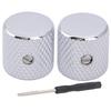 Musiclily Pro 6mm Kugelknöpfe, Seitengewinde, Stahl, für Telecaster E-Gitarren/PB Precision Bass, Chrom (2er Set)