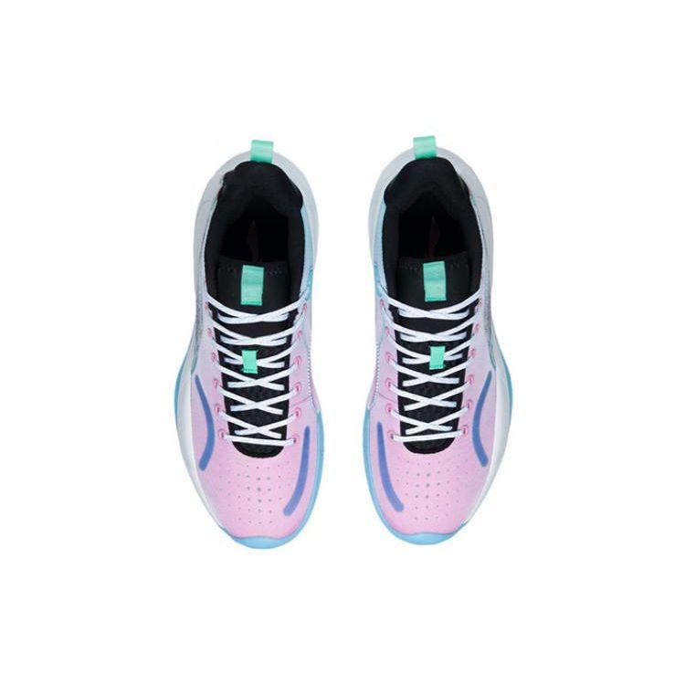 Li-Ning Magic Cloud Shock Absorption Anti-Slip Rebound Mid-Top Basketball Shoes Men Sneakers Pink Blue ABPS005-3