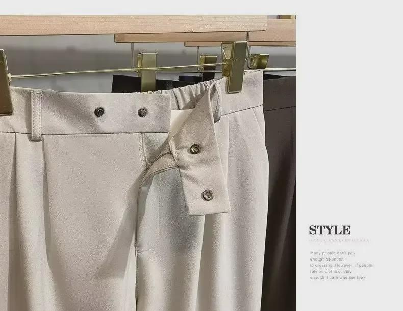 Heren Trendy Koreaanse Stijl Cropped Harembroek - Veelzijdig, Soepelvallend Pak Pasvorm voor Lente en Zomer