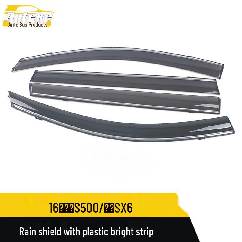 Defletor de Chuva 3D Aço Inoxidável Faixa Brilhante Adesivo Decorativo para Dongfeng Fengxing S500/SX6