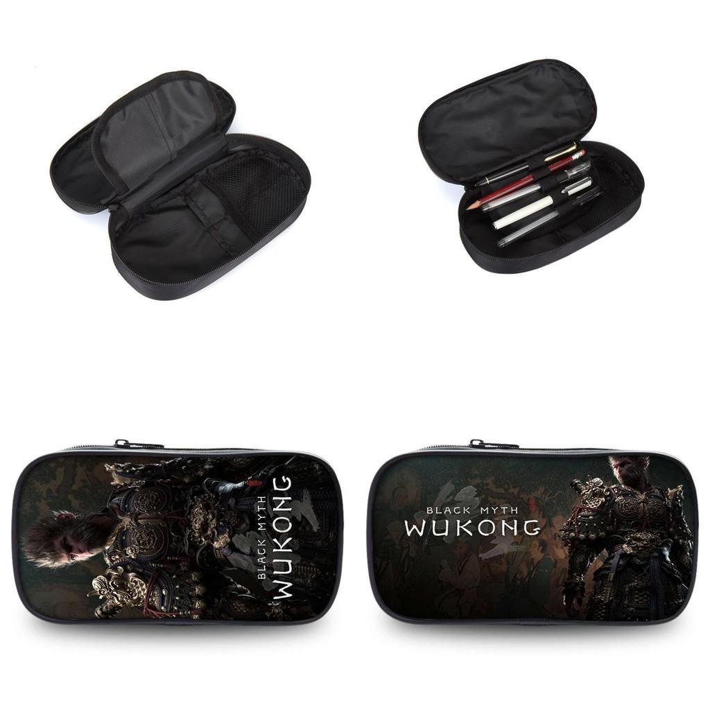 Versatile Black Myth Wu Kong Large Capacity Pencil Case For School Supplies Organizing