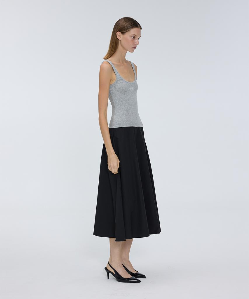 Meuameu Logo Sleeveless Layered Dress