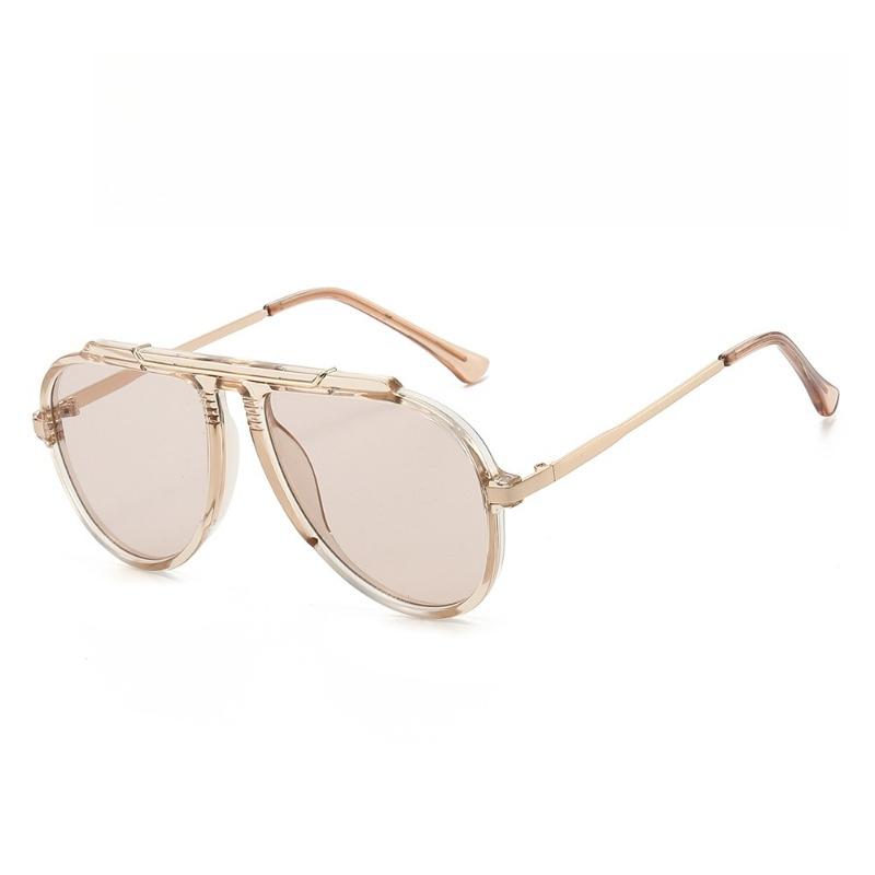 Advanced Pilot's Large-frame Sunglasses Unisex Trend Riding Driving Mountaineering Camping Ultraviolet-proof Shades Glasses