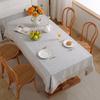 Ins Cotton And Linen Tablecloth Solid Color Hemming Light Luxury High-End Coffee Table Tablecloth Rectangular Solid Color Dining Table Fabric Spot