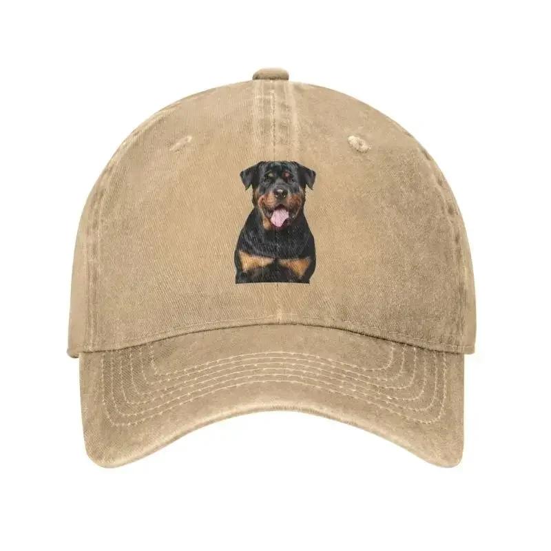 Fashion Cotton Rottweiler Dog Baseball Cap Women Men Personalized Adjustable Adult Dad Hat Summer