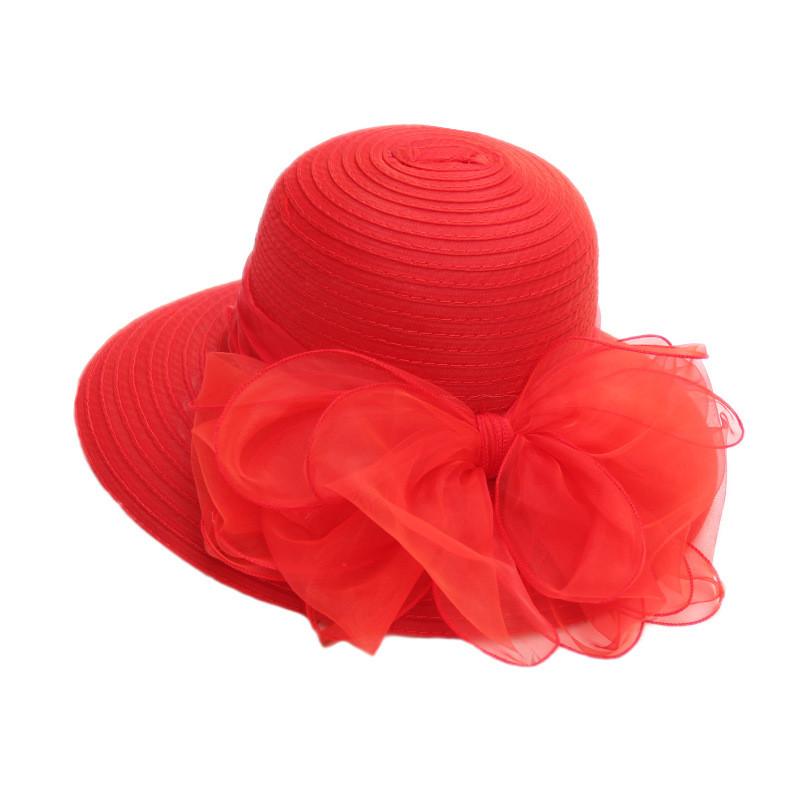 Sun Protection Wide Brim Hat With Butterfly Bow For Summer Outdoor Travel Womens Fashion