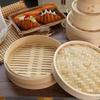 Wooden Healthy Cover Vegetables Fish Cookware with Handle Kitchen Tool Basket Bamboo Steamer Cage