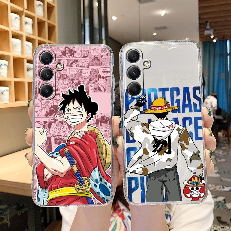 Cartoon Anime Patterned Soft Silicone Clear Case For Samsung A55 M35 M34 S24 Xiaomi Redmi Note 13 Pro 13C iPhone 15 Camera Protective Shockproof Cover