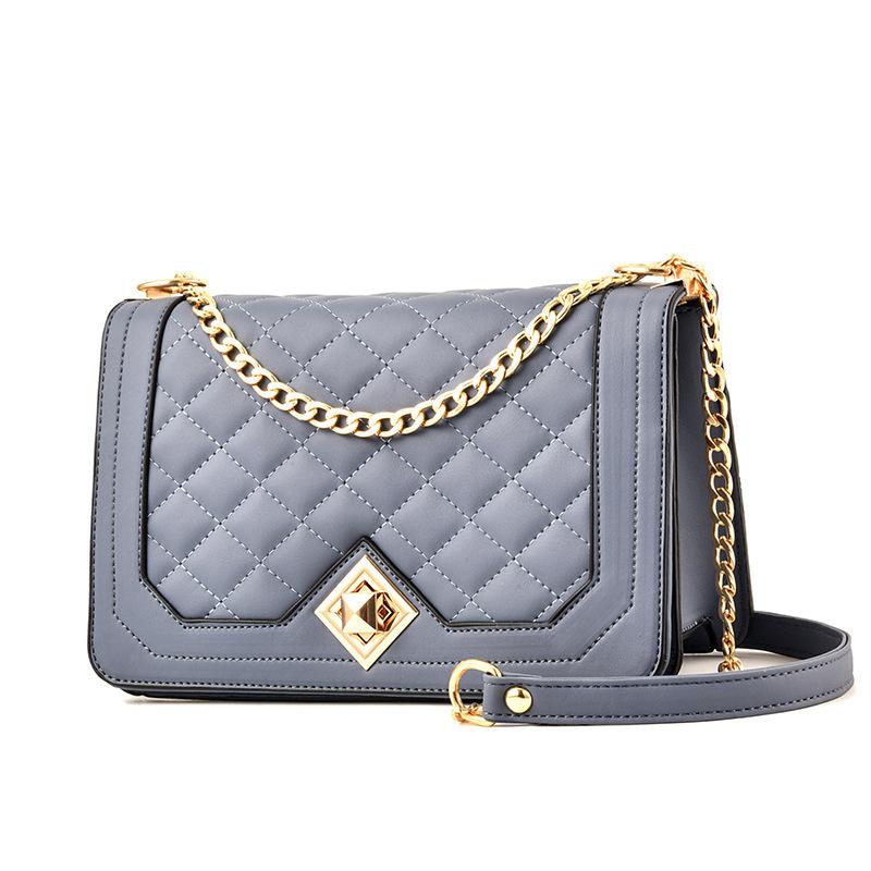 Diamant-Ketten-Tasche Mode Damen-Tasche PU Weiches Leder Kleine Quadratische Tasche Damen Schulter Messenger Bag