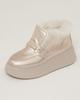 Botas Ugg na plataforma 7022026 36 pele de couro dourado em pó