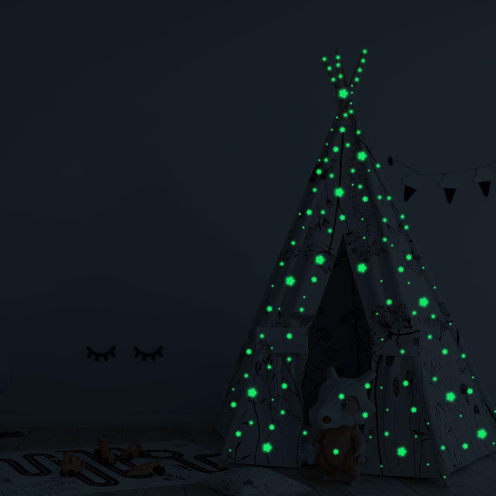 Party Supplies Starry Ceiling Stars Dots Luminous Wall Stickers Glow In Dark Fluorescent Decals