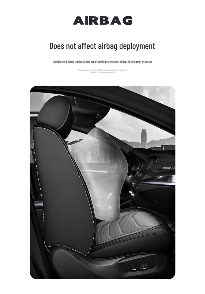 Universal All-Season Five-Seat Leather Car Seat Cover – Full Coverage, Wear-Resistant, Durable, No Removal Needed.