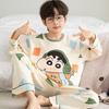 Cartoon Long Sleeve Pajama Set for Kids and Teens - Spring/Autumn