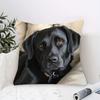 Niedlicher Kissenbezug mit schwarzem Labrador Retriever-Aufdruck für Tierliebhaber! Sofakissenbezug, Heimzimmer-Schlafsaaldekoration, 2D-Druck