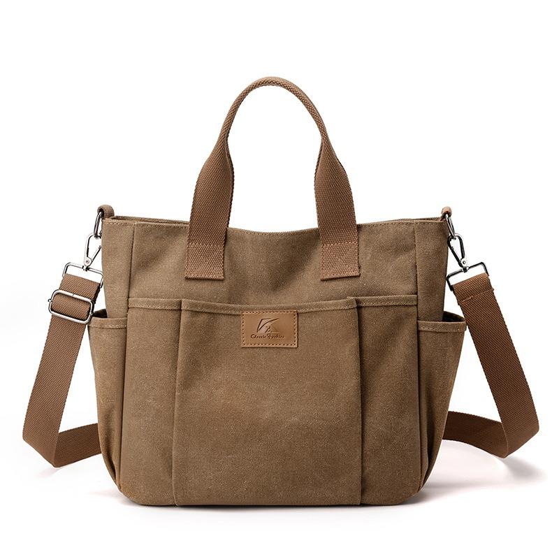Einzelne Umhängetasche Damentasche Trend All Simple Fashion Große Kapazität Hand Umhängetasche Canvas
