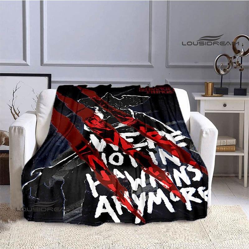 Stranger Things Classic Print Blanket Thin Blanket Flannel Soft and Comfortable Home Travel Blanket Birthday Gift Bed Blanket