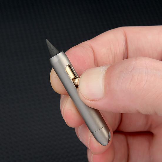 Eternal Pen Mini Titanium Alloy Ballpoint Pen Replaceable EDC Refill Smooth Writing Comfortable Grip Mini Pen