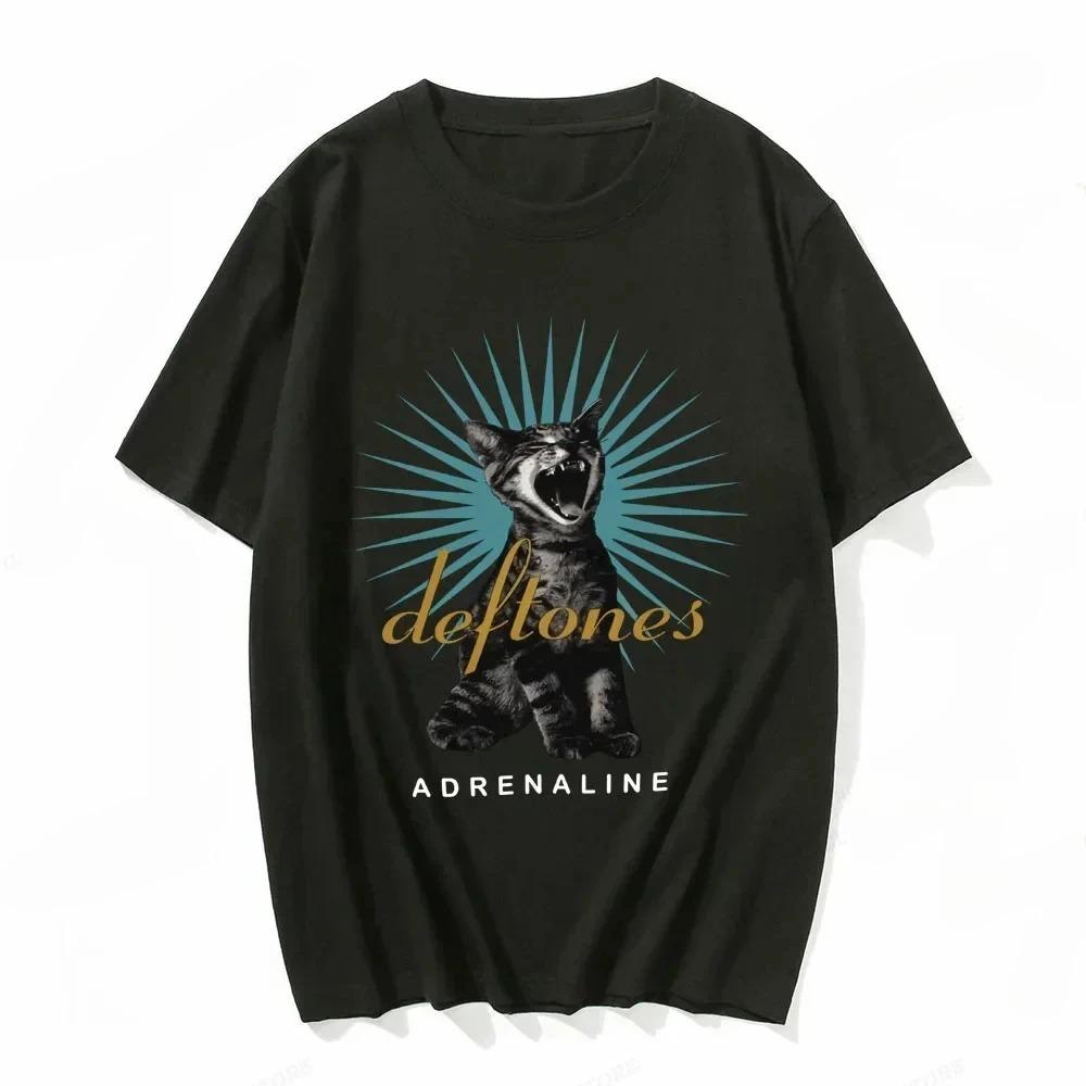 Damen T-Shirt Deftones Süßes Trendy Print Tops T-Shirt Schwarzes T-Shirt Damen Sommer T-Shirt 90er Mädchen Grafik T-Shirt Damen Süßes Tops T-Shirt