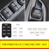 LLKF5 ABS Chrome Window Lifter Button Cover Trim for Focus 2 3 MK2 MK3 2005 - 2018 Panel Sticker Car Accessories