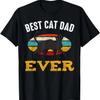 Bester Katzenpapa aller Zeiten Tier Haustierliebhaber Miauende Lustige Zitate T-Shirt