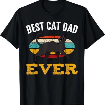 Meilleur Papa Chat Jamais Amoureux des Animaux de Compagnie Miaou Citations Drôles T-Shirt
