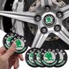4 stuks 56 mm Auto Wielnaafdop Sticker Velkapjes Voor Octavia Fabia Kamiq Kapoq Kodiaq Rapid Superb SCALA