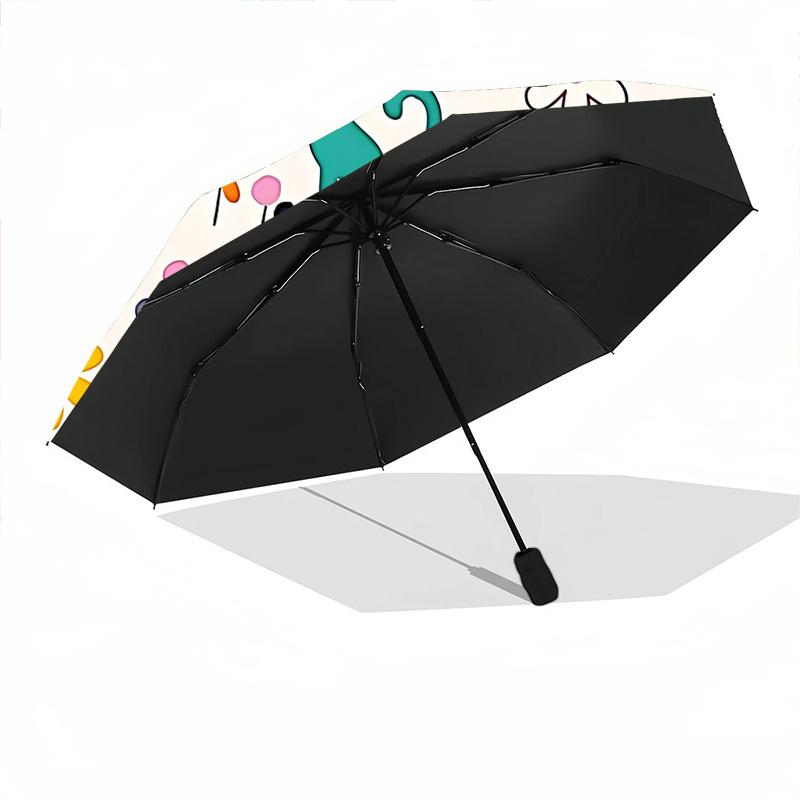 1pc Cat Garden Decor Automatic Open/Close Umbrella - Compact Travel Umbrella, Gift for Birthdayyy251208141