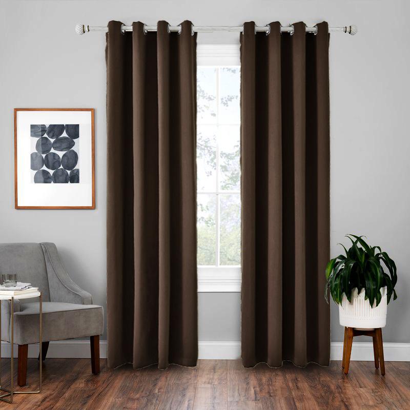 High Density Solid Color Blackout Curtains Thermal Insulated Curtains with Grommets Super Soft & Thick Fabric for Bedroom/Living Room