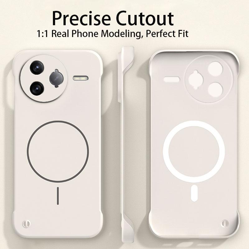 For  Frameless Magnetic Wireless Charging Phone Case For Xiaomi Poco F7 Pro Ultra PocoF7Ultra Slim Hard Back Cover