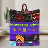 Geometry Gaming Dashed Blanket  Super Soft Funny Plush Throw Blanket For Couch Bed Airplane Travel Flannel Bedspread Bed Cover