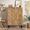 Modern Shoe Cabinet, Sideboard with 5 Compartments, Adjustable Shelves, Metal Handles and Feet, for Hallway and Bedroom