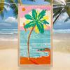 Serviette de plage absorbante et à séchage rapide Palme tropicale d'été Microfibre Yoga Natation Serviette de plage imprimée Serviette de bain bord de mer