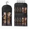 10pcs Wig Storage Bag With Hanger Hair Bags With Plastic Hanger For Virgin Hair Black Wig Organizer Hangers For Multiple Wigs