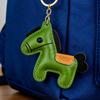 Yousheng Keychain Pendant Synthetic Leather Horse Charm Keyring with Rope Vibrant Colors Key Holder Bag Accessory