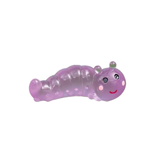 6 Stück leuchtende Mini-Raupenfiguren aus Kunstharz, Mikrolandschaft, Auto-Armaturenbrett, Raupe, Miniatur-Ornament, DIY-Feengarten-Dekoration