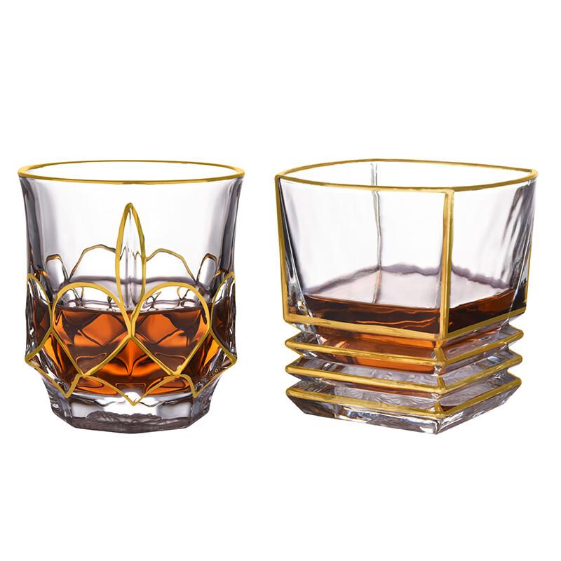Shangqi Nordic Gold-Rimmed Whiskey Glass