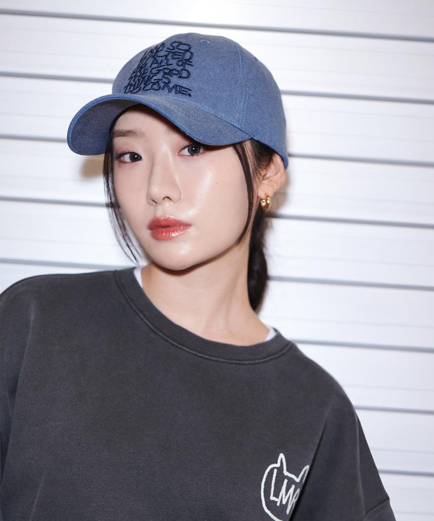 LMR Lettering Washed Ball Cap Blue